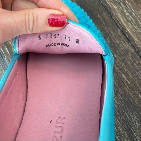 Robert Zur Perlata Bit Loafer in Aqua True Glove - Picture 4 of 12